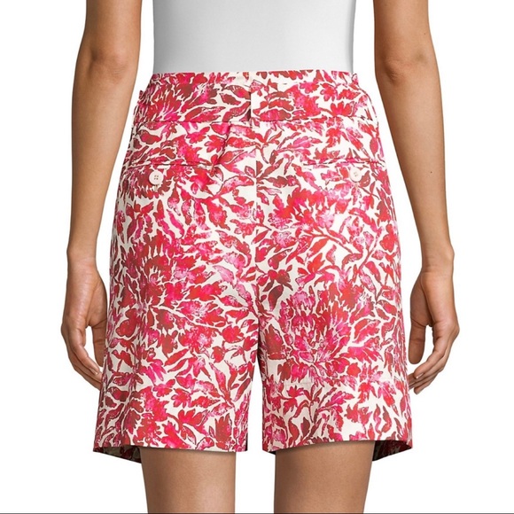 NEW WEEKEND MAX MARA FLORAL PRINT HIGH-WAISTED BERMUDA SHORTS - Picture 6 of 10